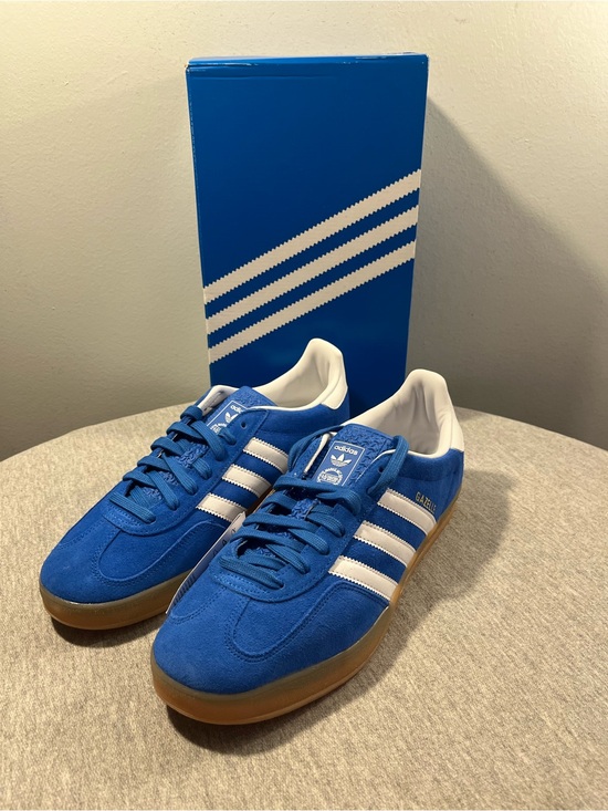 adidas Other - Adidas Originals Gazelle Indoor "Blue Bird" White Gum Men's Shoe Size 10.5 JI206